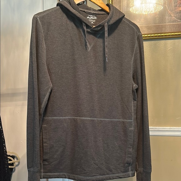 J. Crew Gray Sweatshirt with Drawstring Hood and Relaxed Fit - Picture 1 of 2